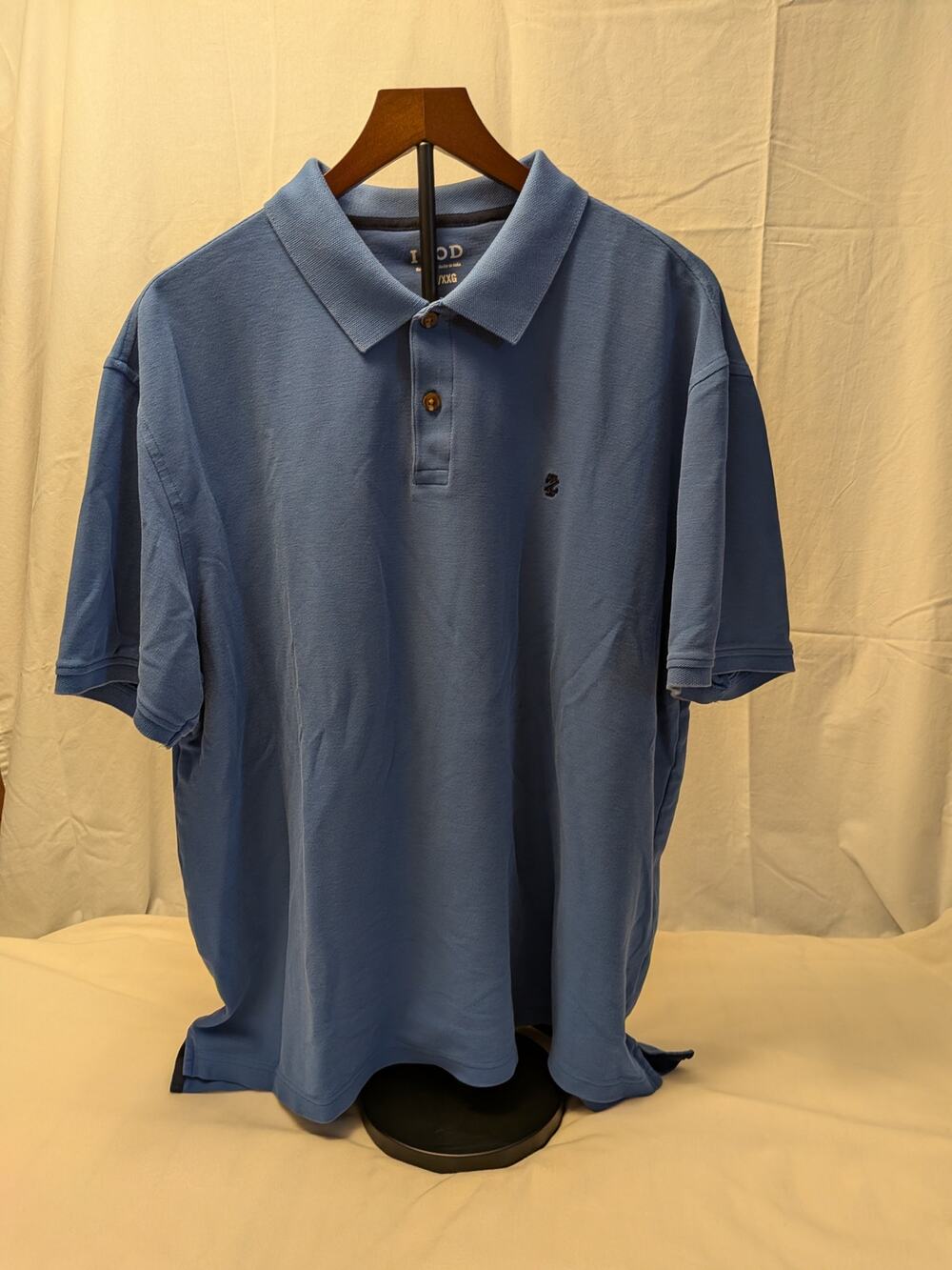IZOD Men's Short Sleeve Polo T-Shirt ,Solid Blue, Classic Collar